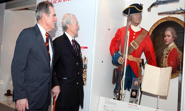 Military veterans exploring the museum
